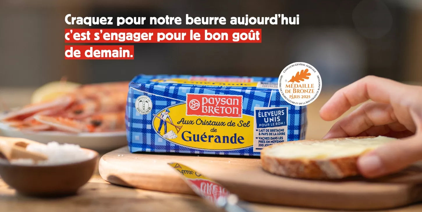 🇫🇷 Moulded Butter w/ Guérande Sea Salt Crystals, 8.8 oz (250g)