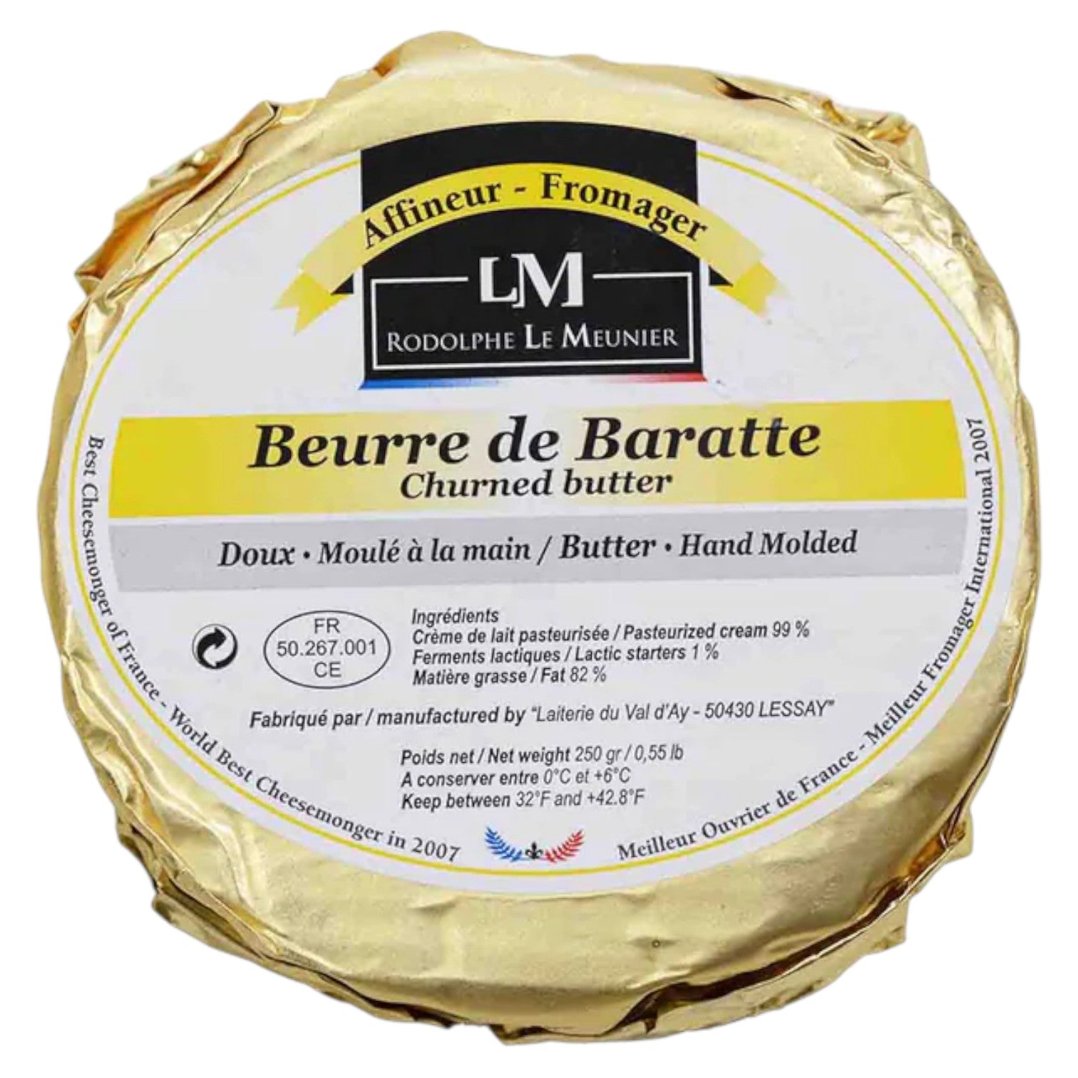 🇫🇷 Unsalted Churned Butter, 8.8 oz (250g)