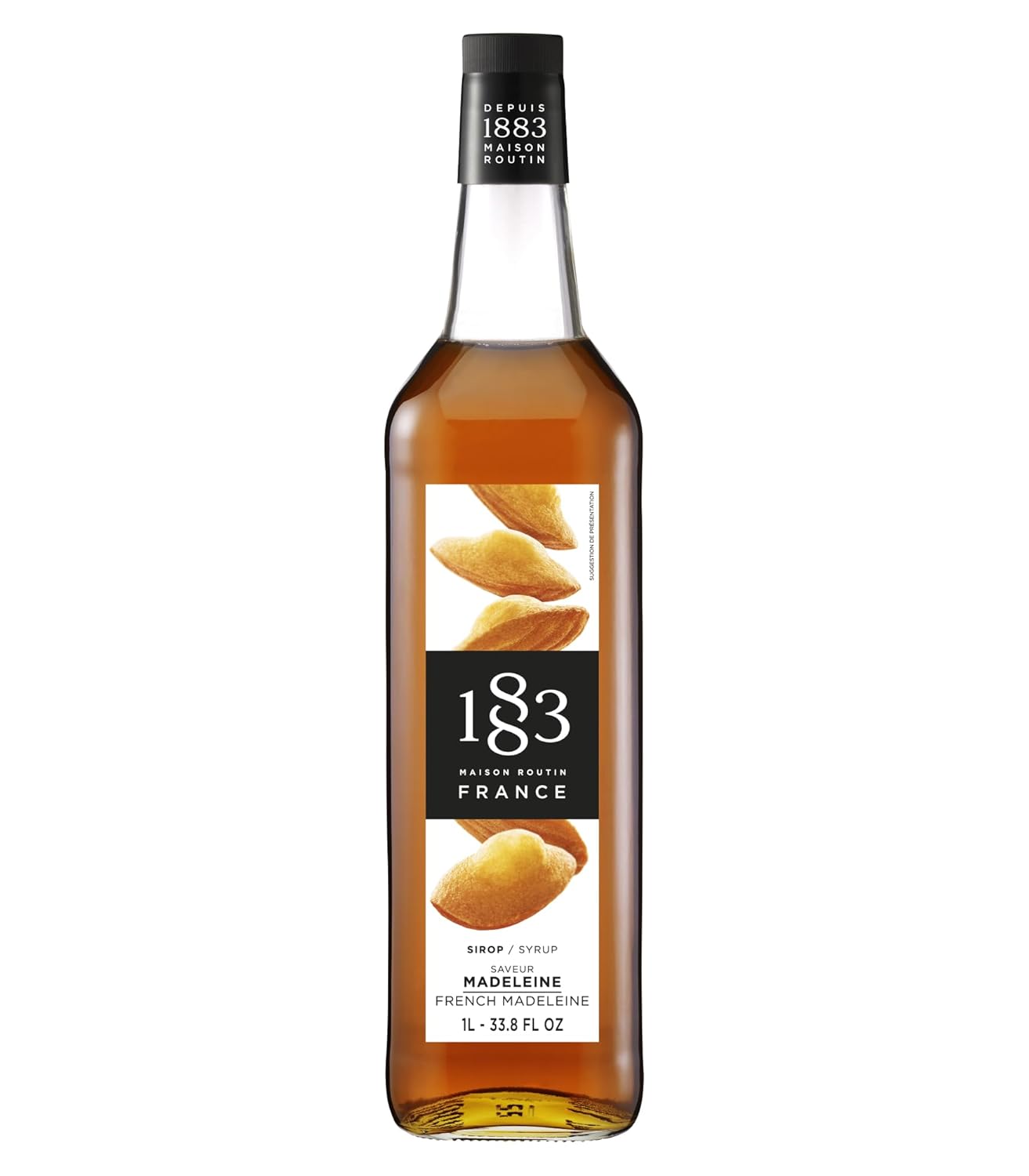🇫🇷 1883 Madeleine - French Premium Mixed Berries Syrup, 33.8 fl oz (1 liter, Glass bottle)