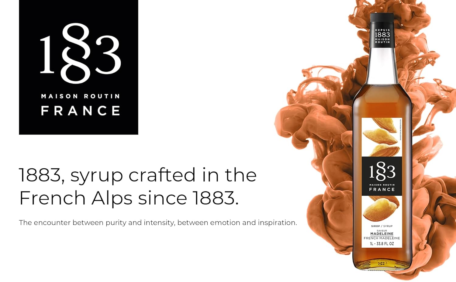 🇫🇷 1883 Madeleine - French Premium Mixed Berries Syrup, 33.8 fl oz (1 liter, Glass bottle)