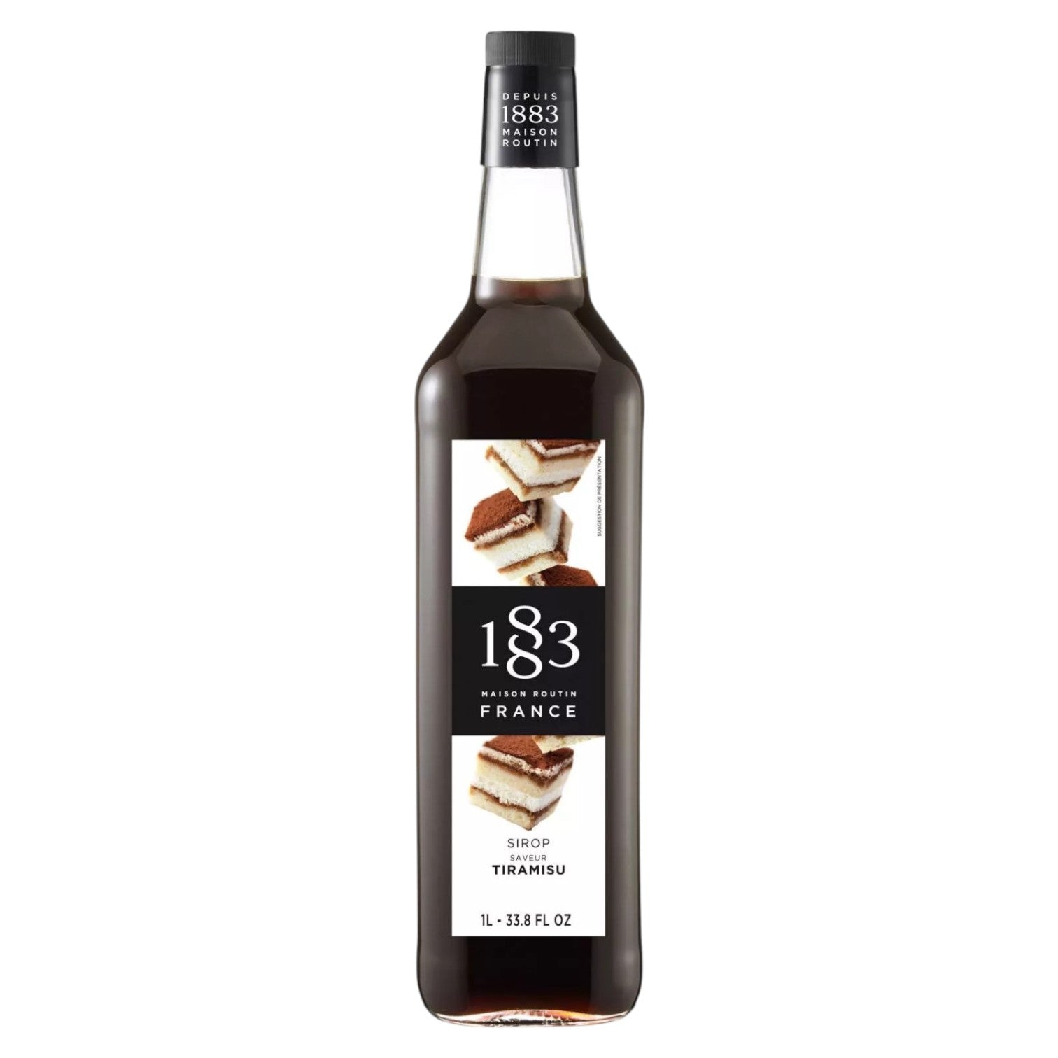 🇫🇷 1883 Tiramisu Syrup - French Premium Syrup, 33.8 fl oz (1 liter)