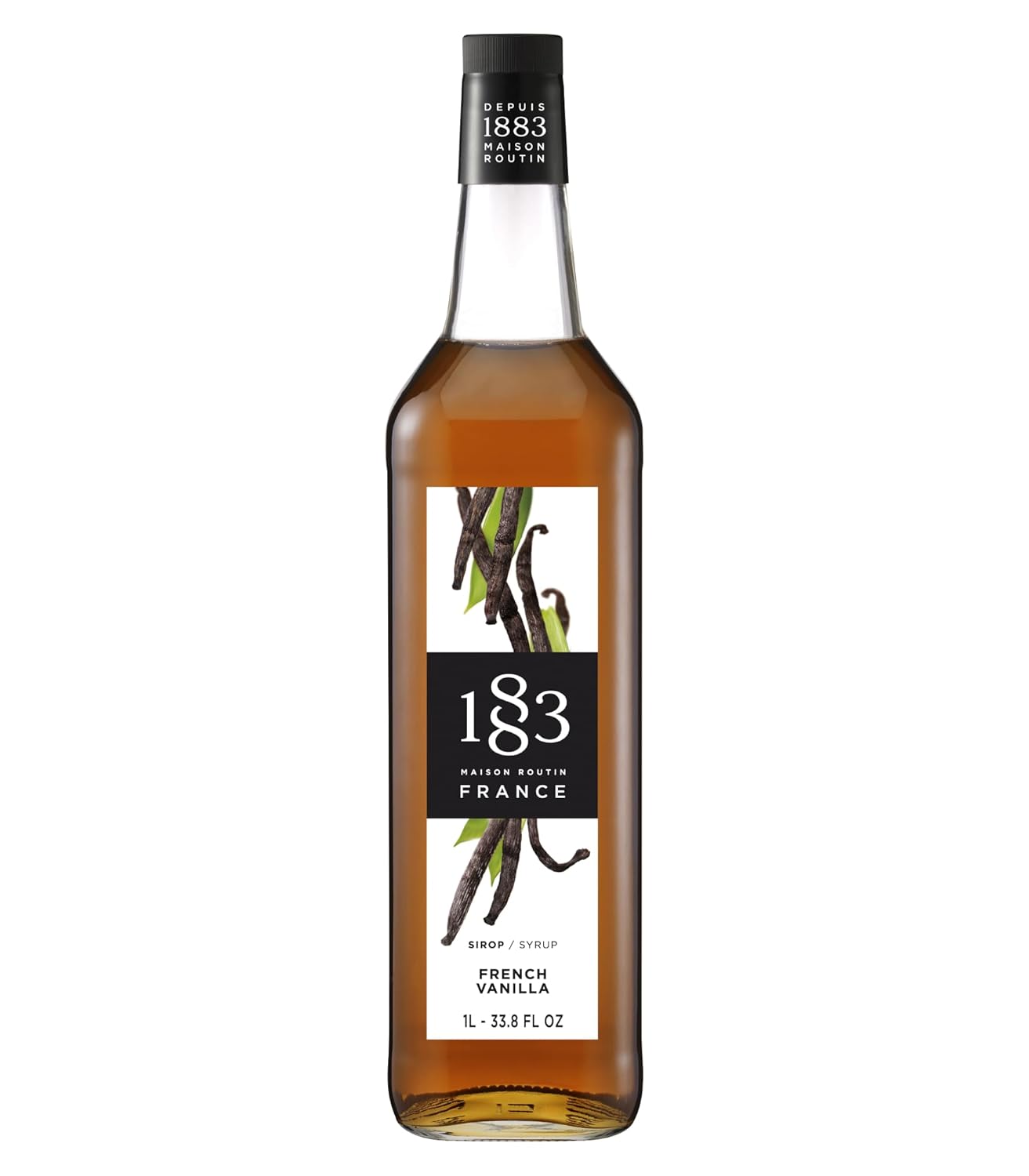 🇫🇷 1883 Vanilla Syrup - French Premium Syrup, 33.8 fl oz (1 liter)