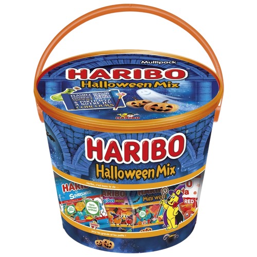 🇫🇷 French Haribo Halloween Mix (Goldbears, Schtroumpfs/Smurfs, Tagada, Dragibouh, Dragibus Soft, Miniween), 28 oz (800g) - No GMO!