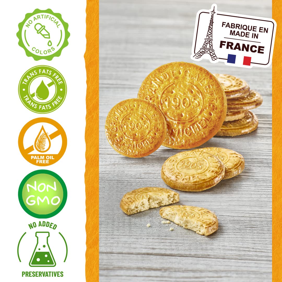 🇫🇷 Caramel Grandes Galettes Butter Cookies Biscuits, 5.29 oz (150g)