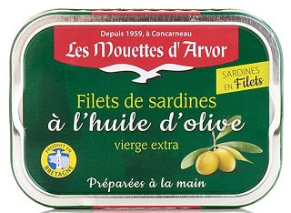 LES MOUETTES D'AVOR SARDINE FILLETS IN OLIVE OIL