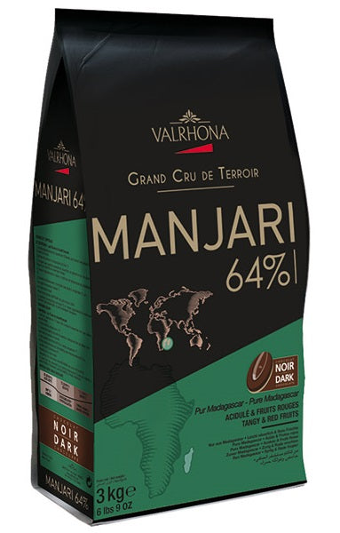 VALRHONA FEVES MANJARI 64% 6.6 LB