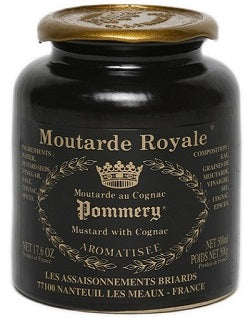 Pommery Meaux Mustard Royal with Cognac Stone Jar 250g 8.8 oz