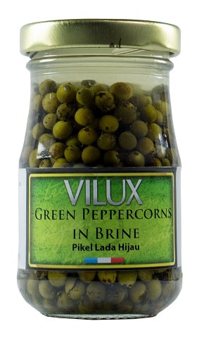 VILUX GREEN PEPPERCORNS IN BRINE 3.5 OZ