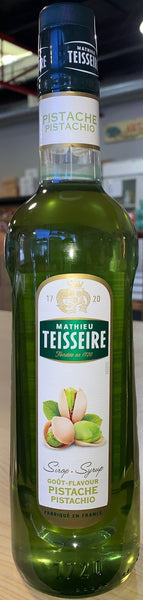 TEISSEIRE PISTACHIO SYRUP FOR DRINKS GLASS 70CL