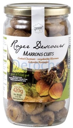 ROGER DESCOURS WHOLE COOKED CHESTNUTS JAR 420 GR