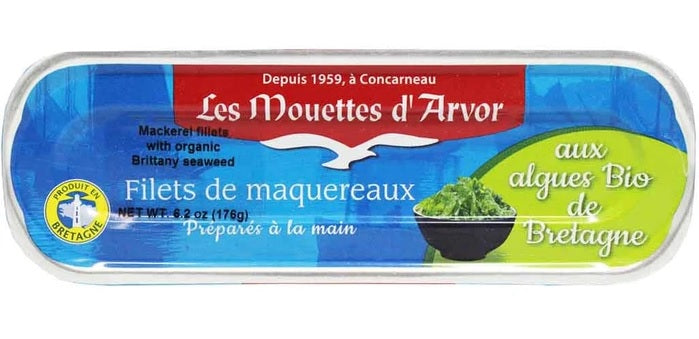 LES MOUETTES D'AVOR MACKEREL W/SEAWEED - 100979