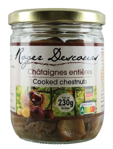 ROGER DESCOURS WHOLE COOKED CHESTNUT JAR 230 GR